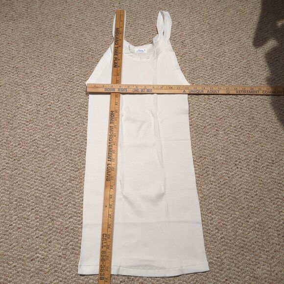 Vintage Aurea Mens Undershirt Tank Top Size 5 US Large White Ribbed Cotton - Picture 5 of 6